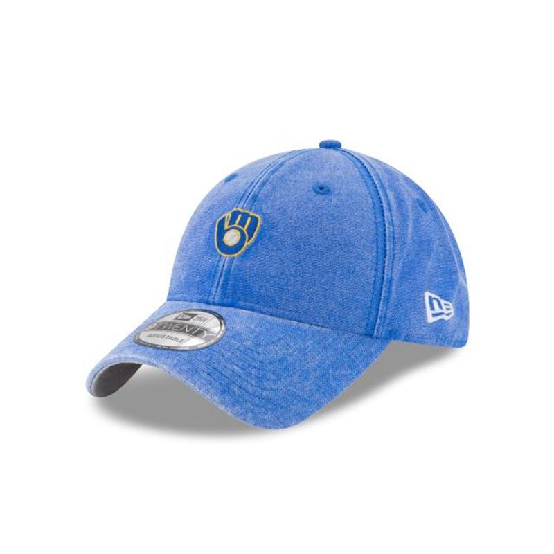 MLB Milwaukee Brewers Rugged Mini 9Twenty Adjustable (LQS3237) - Blue New Era Caps